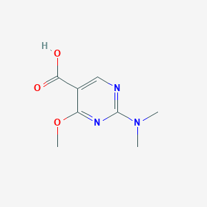 molecular formula C8H11N3O3 B1338058 2-(Dimethylamino)-4-methoxy-5-pyrimidinecarboxylic acid 