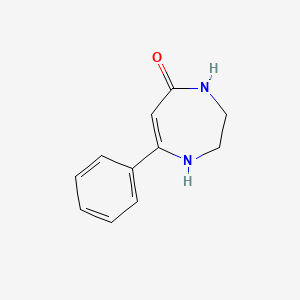 molecular formula C11H12N2O B1338062 7-phenyl-2,3,4,5-tetrahydro-1H-1,4-diazepin-5-one CAS No. 57552-95-1
