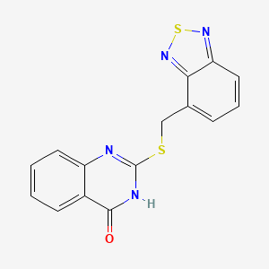 molecular formula C15H10N4OS2 B13380690 2-(2,1,3-benzothiadiazol-4-ylmethylsulfanyl)-1H-quinazolin-4-one 