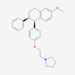 molecular formula C29H33NO2 B133807 rac 7-Methoxy Lasofoxifene CAS No. 4796-75-2