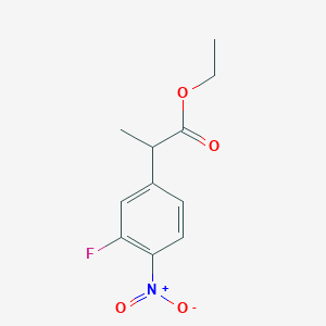 molecular formula C11H12FNO4 B1338088 Ethyl 2-(3-fluoro-4-nitrophenyl)propanoate CAS No. 78543-07-4