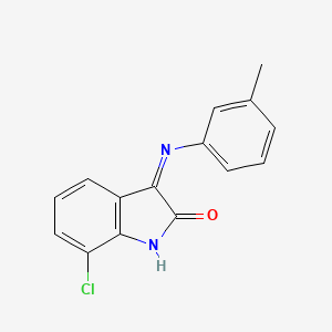 molecular formula C15H11ClN2O B13380905 7-Chloro-3-(3-methylanilino)indol-2-one 