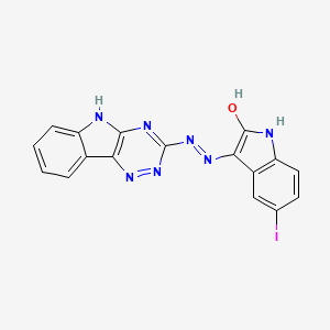 molecular formula C17H10IN7O B13380927 5-iodo-1H-indole-2,3-dione 3-(5H-[1,2,4]triazino[5,6-b]indol-3-ylhydrazone) 