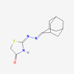 molecular formula C13H17N3OS B13381034 2-[2-(2-Adamantylidene)hydrazinyl]-1,3-thiazol-4-one 