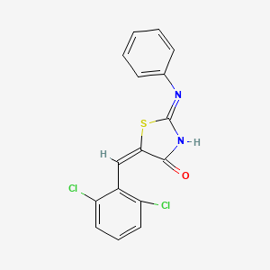 molecular formula C16H10Cl2N2OS B13381045 (5E)-2-anilino-5-[(2,6-dichlorophenyl)methylidene]-1,3-thiazol-4-one 