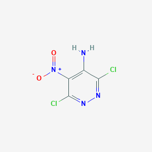 molecular formula C4H2Cl2N4O2 B1338105 3,6-Dichloro-5-nitropyridazin-4-amine CAS No. 28682-68-0