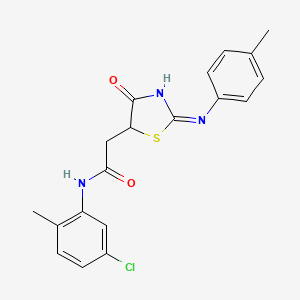 molecular formula C19H18ClN3O2S B13381060 N-(5-chloro-2-methylphenyl)-2-[2-(4-methylanilino)-4-oxo-1,3-thiazol-5-yl]acetamide 