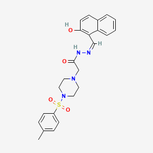 molecular formula C24H26N4O4S B13381239 N'-[(Z)-(2-hydroxynaphthalen-1-yl)methylidene]-2-{4-[(4-methylphenyl)sulfonyl]piperazin-1-yl}acetohydrazide 