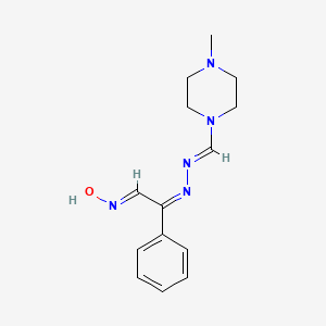 molecular formula C14H19N5O B13381263 4-Methyl-1-piperazinecarbaldehyde [2-(hydroxyimino)-1-phenylethylidene]hydrazone 