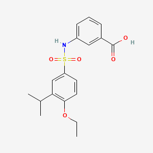 molecular formula C18H21NO5S B13381280 3-{[(4-Ethoxy-3-isopropylphenyl)sulfonyl]amino}benzoic acid 