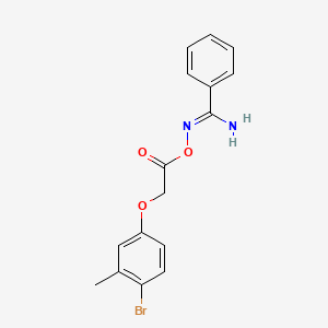 molecular formula C16H15BrN2O3 B13381285 N'-{[2-(4-bromo-3-methylphenoxy)acetyl]oxy}benzenecarboximidamide 