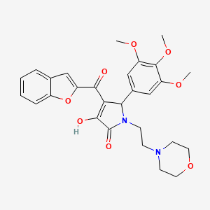 molecular formula C28H30N2O8 B13381324 4-(1-benzofuran-2-ylcarbonyl)-3-hydroxy-1-[2-(4-morpholinyl)ethyl]-5-(3,4,5-trimethoxyphenyl)-1,5-dihydro-2H-pyrrol-2-one 