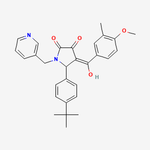 molecular formula C29H30N2O4 B13381358 5-(4-tert-butylphenyl)-3-hydroxy-4-(4-methoxy-3-methylbenzoyl)-1-(pyridin-3-ylmethyl)-1,5-dihydro-2H-pyrrol-2-one 