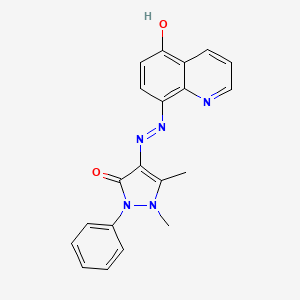 molecular formula C20H17N5O2 B13381380 5,8-quinolinedione 8-[(1,5-dimethyl-3-oxo-2-phenyl-2,3-dihydro-1H-pyrazol-4-yl)hydrazone] 