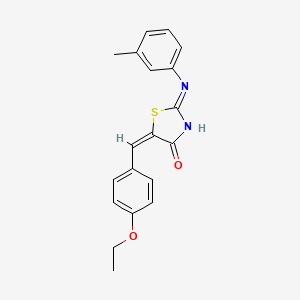molecular formula C19H18N2O2S B13381391 5-(4-ethoxybenzylidene)-2-(3-toluidino)-1,3-thiazol-4(5H)-one 
