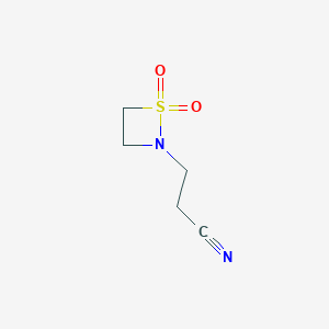 3-(1,1-Dioxo-1$L^{6},2-thiazetidin-2-YL)propanenitrile