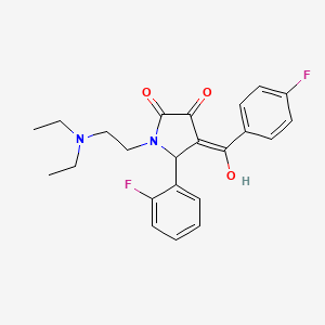 molecular formula C23H24F2N2O3 B13381453 1-[2-(diethylamino)ethyl]-4-(4-fluorobenzoyl)-5-(2-fluorophenyl)-3-hydroxy-1,5-dihydro-2H-pyrrol-2-one 