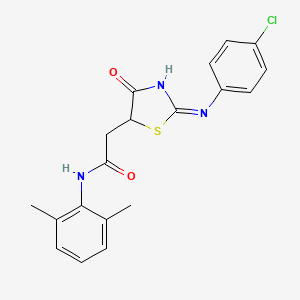 molecular formula C19H18ClN3O2S B13381510 2-[2-(4-chloroanilino)-4-oxo-1,3-thiazol-5-yl]-N-(2,6-dimethylphenyl)acetamide 