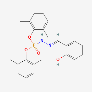 molecular formula C23H25N2O4P B13381519 O,O-di(2,6-dimethylphenyl) N'-(2-hydroxybenzylidene)hydrazidophosphate 