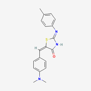 molecular formula C19H19N3OS B13381543 5-[4-(Dimethylamino)benzylidene]-2-[(4-methylphenyl)imino]-1,3-thiazolidin-4-one 