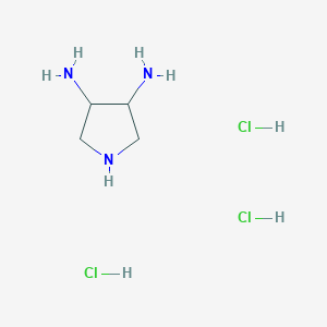 molecular formula C4H14Cl3N3 B1338155 Pyrrolidine-3,4-diamine trihydrochloride 