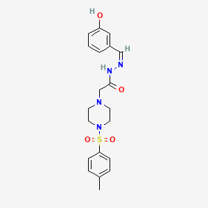 molecular formula C20H24N4O4S B13381554 N'-[(Z)-(3-hydroxyphenyl)methylidene]-2-{4-[(4-methylphenyl)sulfonyl]piperazin-1-yl}acetohydrazide 