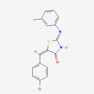 molecular formula C17H13BrN2OS B13381560 (5E)-5-[(4-bromophenyl)methylidene]-2-(3-methylanilino)-1,3-thiazol-4-one 