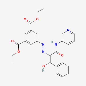 molecular formula C26H24N4O6 B13381603 Diethyl 5-{2-[1-benzoyl-2-oxo-2-(3-pyridinylamino)ethylidene]hydrazino}isophthalate 