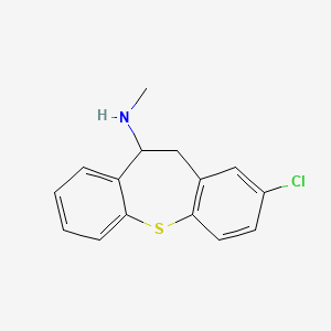 molecular formula C15H14ClNS B13381606 N-(2-chloro-10,11-dihydrodibenzo[b,f]thiepin-10-yl)-N-methylamine 