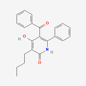 molecular formula C22H21NO3 B13381625 5-benzoyl-3-butyl-4-hydroxy-6-phenyl-2(1H)-pyridinone 