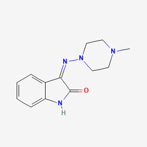 molecular formula C13H16N4O B13381642 3-[(4-Methylpiperazin-1-yl)amino]indol-2-one 