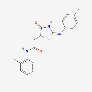 molecular formula C20H21N3O2S B13381656 N-(2,4-dimethylphenyl)-2-[2-(4-methylanilino)-4-oxo-1,3-thiazol-5-yl]acetamide 