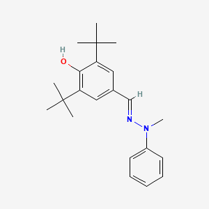 molecular formula C22H30N2O B13381688 3,5-Ditert-butyl-4-hydroxybenzaldehyde methyl(phenyl)hydrazone 