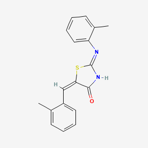 molecular formula C18H16N2OS B13381759 (5E)-2-(2-methylanilino)-5-[(2-methylphenyl)methylidene]-1,3-thiazol-4-one 