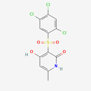 molecular formula C12H8Cl3NO4S B13381779 2-hydroxy-6-methyl-3-(2,4,5-trichlorophenyl)sulfonyl-1H-pyridin-4-one 