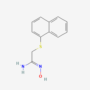 molecular formula C12H12N2OS B13381782 N'-hydroxy-2-(1-naphthylsulfanyl)ethanimidamide 