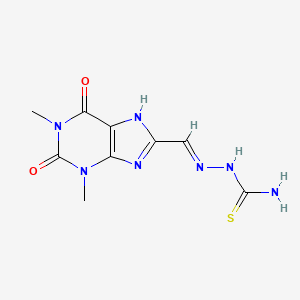 molecular formula C9H11N7O2S B13381810 1,3-dimethyl-2,6-dioxo-2,3,6,7-tetrahydro-1H-purine-8-carbaldehyde thiosemicarbazone 