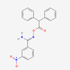molecular formula C21H17N3O4 B13381814 N'-[(diphenylacetyl)oxy]-3-nitrobenzenecarboximidamide 