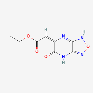 molecular formula C8H8N4O4 B13381832 ethyl (2E)-2-(5-oxo-1,3-dihydro-[1,2,5]oxadiazolo[3,4-b]pyrazin-6-ylidene)acetate 