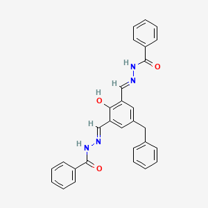 molecular formula C29H24N4O3 B13381833 N'-[3-(2-benzoylcarbohydrazonoyl)-5-benzyl-2-hydroxybenzylidene]benzohydrazide 