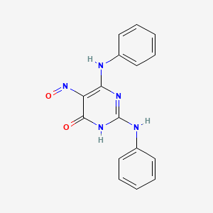 molecular formula C16H13N5O2 B13381835 2,6-dianilino-5-nitroso-1H-pyrimidin-4-one 