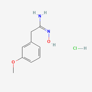 molecular formula C9H13ClN2O2 B13381843 N'-hydroxy-2-(3-methoxyphenyl)ethanimidamide;hydrochloride 