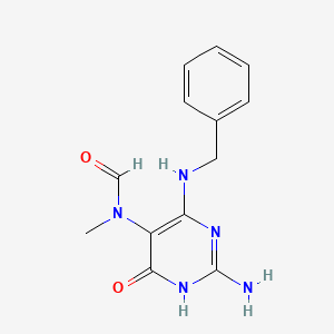 molecular formula C13H15N5O2 B13381858 N-[2-amino-6-(benzylamino)-4-oxo-1H-pyrimidin-5-yl]-N-methylformamide 