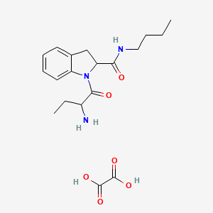 molecular formula C19H27N3O6 B13381891 1-(2-aminobutanoyl)-N-butyl-2,3-dihydroindole-2-carboxamide;oxalic acid 