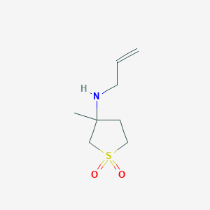 molecular formula C8H15NO2S B133819 3-methyl-1,1-dioxo-N-prop-2-enylthiolan-3-amine CAS No. 151775-05-2