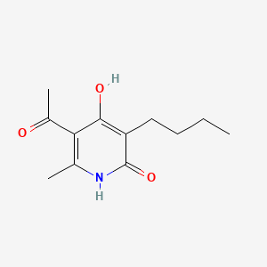 molecular formula C12H17NO3 B13381903 5-acetyl-3-butyl-4-hydroxy-6-methylpyridin-2(1H)-one 