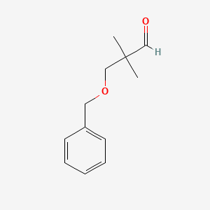 molecular formula C12H16O2 B1338191 3-(benzyloxy)-2,2-dimethylpropanal CAS No. 38216-93-2