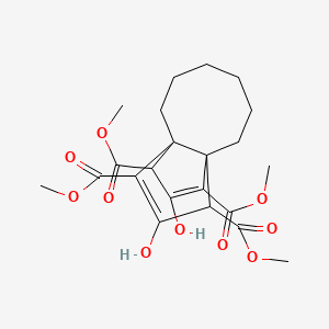 molecular formula C22H28O10 B13381914 Tetramethyl 2,5-dihydroxy-1,3a,4,6a-tetrahydro-3a,6a-hexanopentalene-1,3,4,6-tetracarboxylate 
