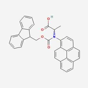 molecular formula C34H25NO4 B13381929 (S)-2-((((9H-Fluoren-9-yl)methoxy)carbonyl)(pyren-1-yl)amino)propanoic acid 