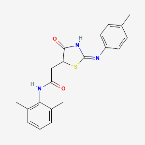 molecular formula C20H21N3O2S B13381937 N-(2,6-dimethylphenyl)-2-[2-(4-methylanilino)-4-oxo-1,3-thiazol-5-yl]acetamide 